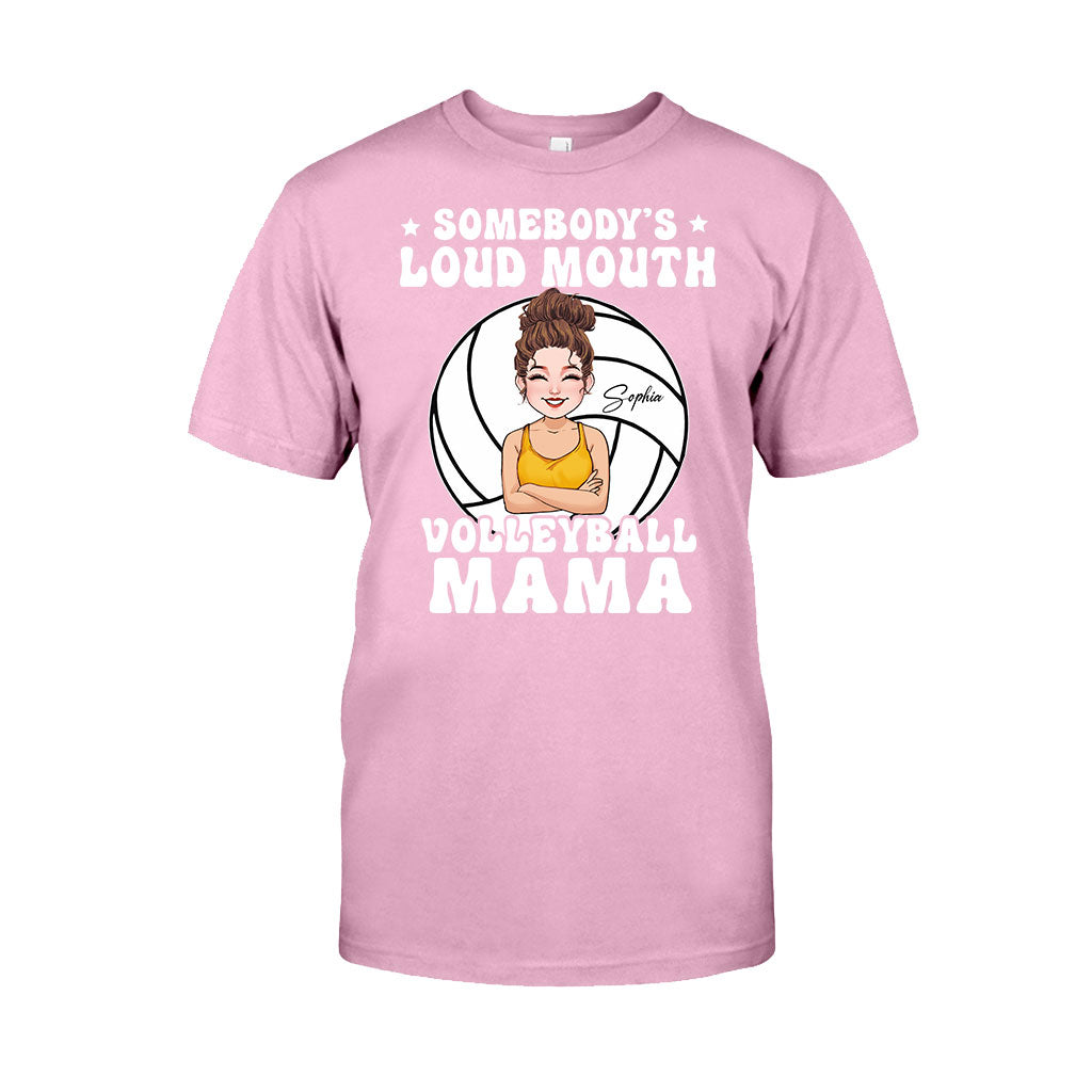Lautstarke Volleyball-Mama – Personalisiertes Volleyball-T-Shirt und Hoodie
