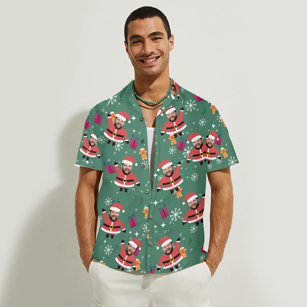 Individuell gestaltetes Weihnachtsmann-Gesicht - Personalisiertes Hawaiihemd