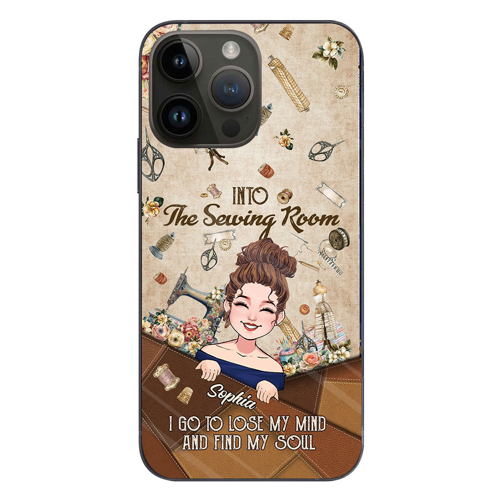 And Into The Sewing Room I Go - Personalized Sewing Phone Case