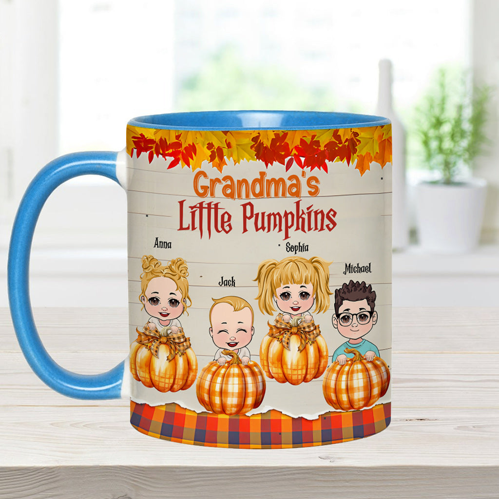Grandma’s Little Pumpkins - Personalized Grandma Accent Mug