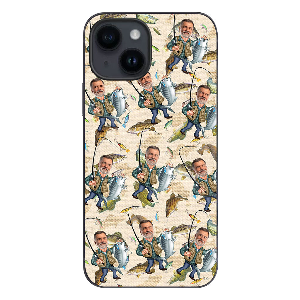 Lustiges Angelmotiv – personalisierte Handyhülle mit Foto