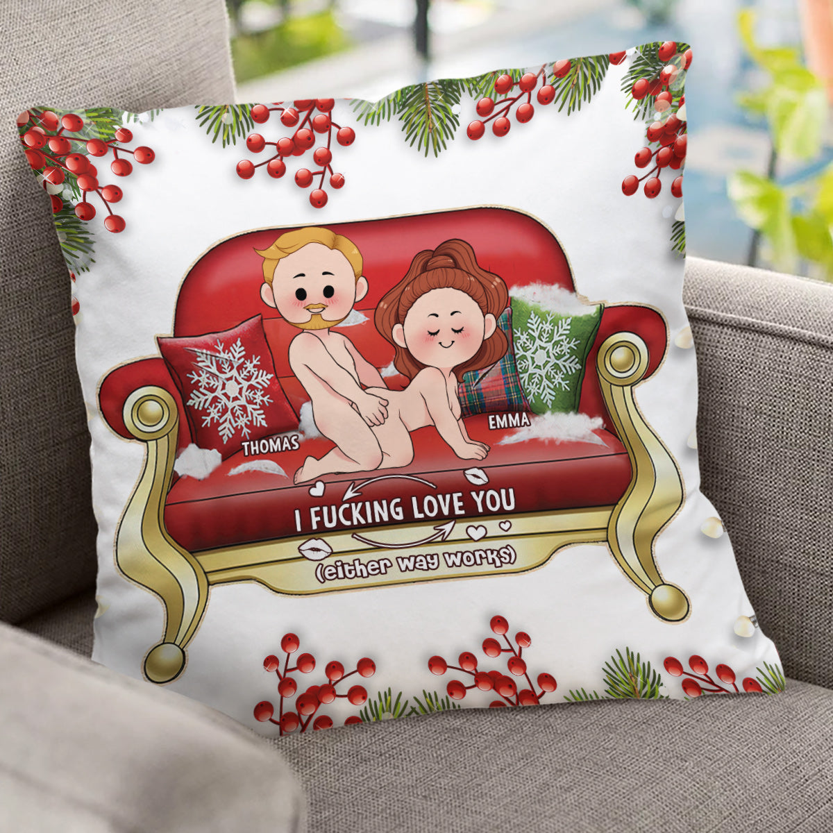 Ich liebe dich – Personalisiertes Pärchenkissen