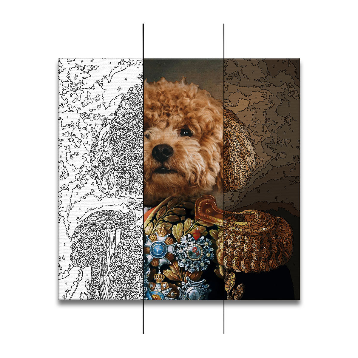 Royal Pets – Personalisiertes Malen-nach-Zahlen-Set mit Hundemotiv