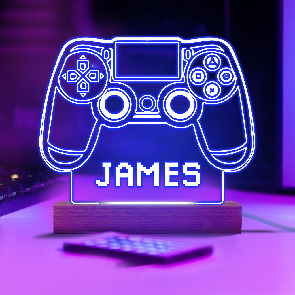 Spielzimmer – Personalisierte, videospielförmige Leuchtplatte