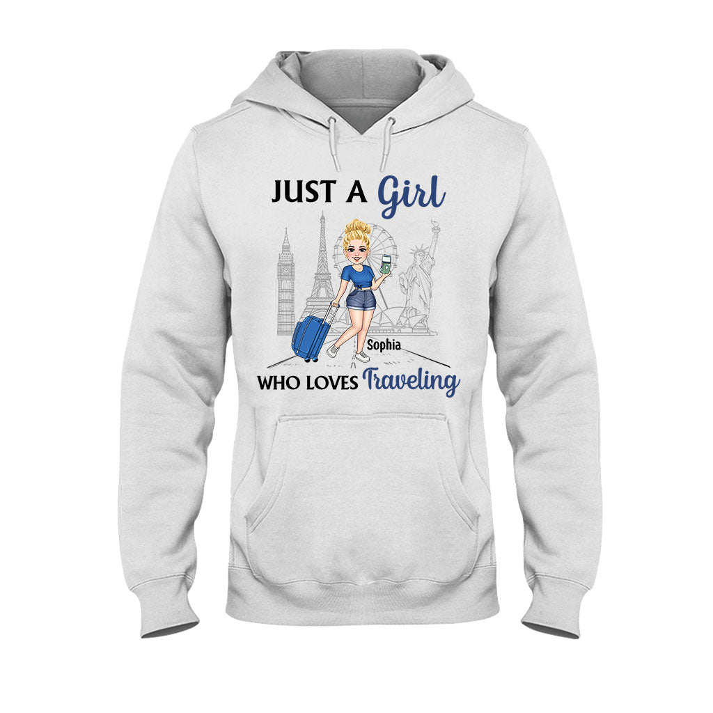 Just A Girl Who Loves Traveling - Personalized Travelling T-shirt & Hoodie