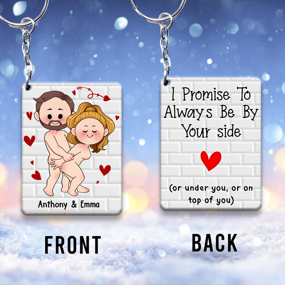 I Just Want You To Be Happy - Couple gift for husband, wife, boyfriend, girlfriend - Personalized Keychain