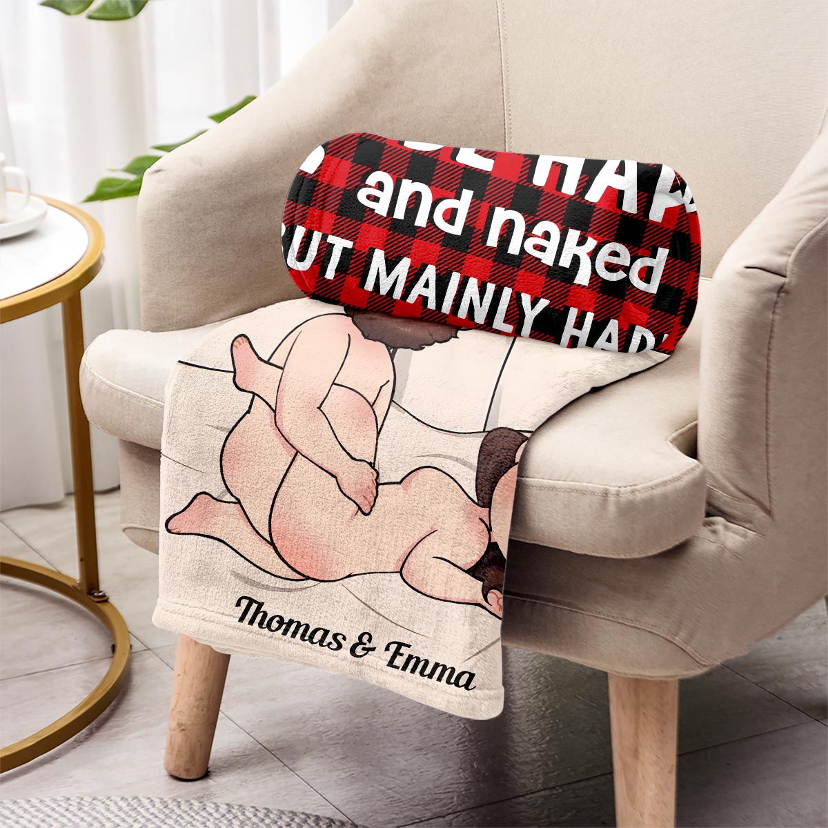 Ich liebe deinen Po – Personalisierte Pärchendecke