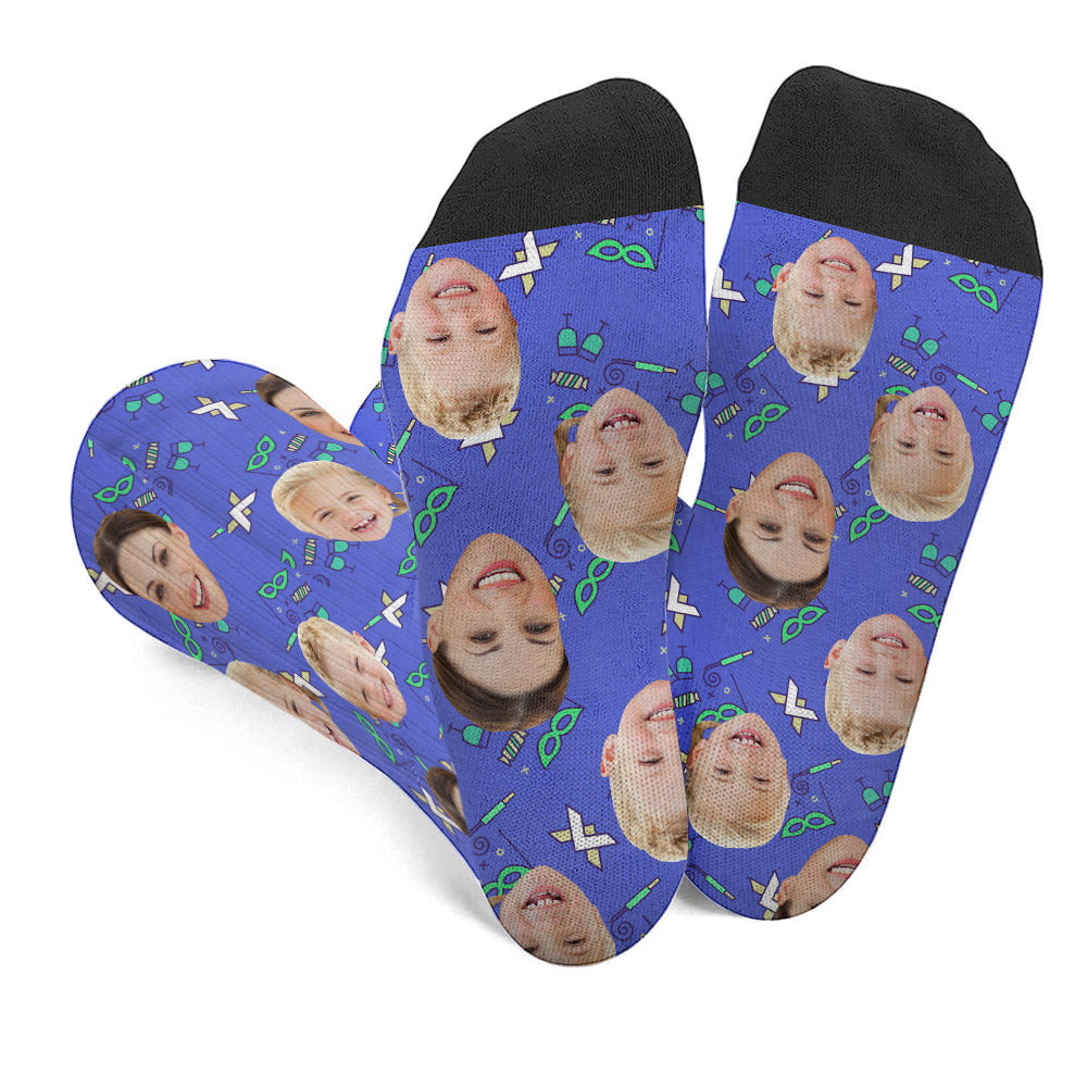 Individuelles Gesichtsmuster - Personalisierte Socken für Stiefmütter