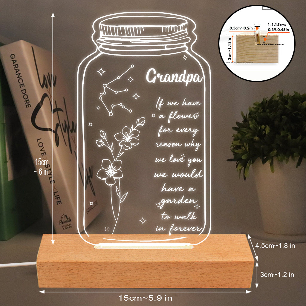 Sternzeichen-Geburtsblume – Geschenk für Mama, Oma, Tochter, Ehefrau, Freundin, Papa, Opa, Freund, Ehemann – Personalisierte, geformte Plakettenleuchte