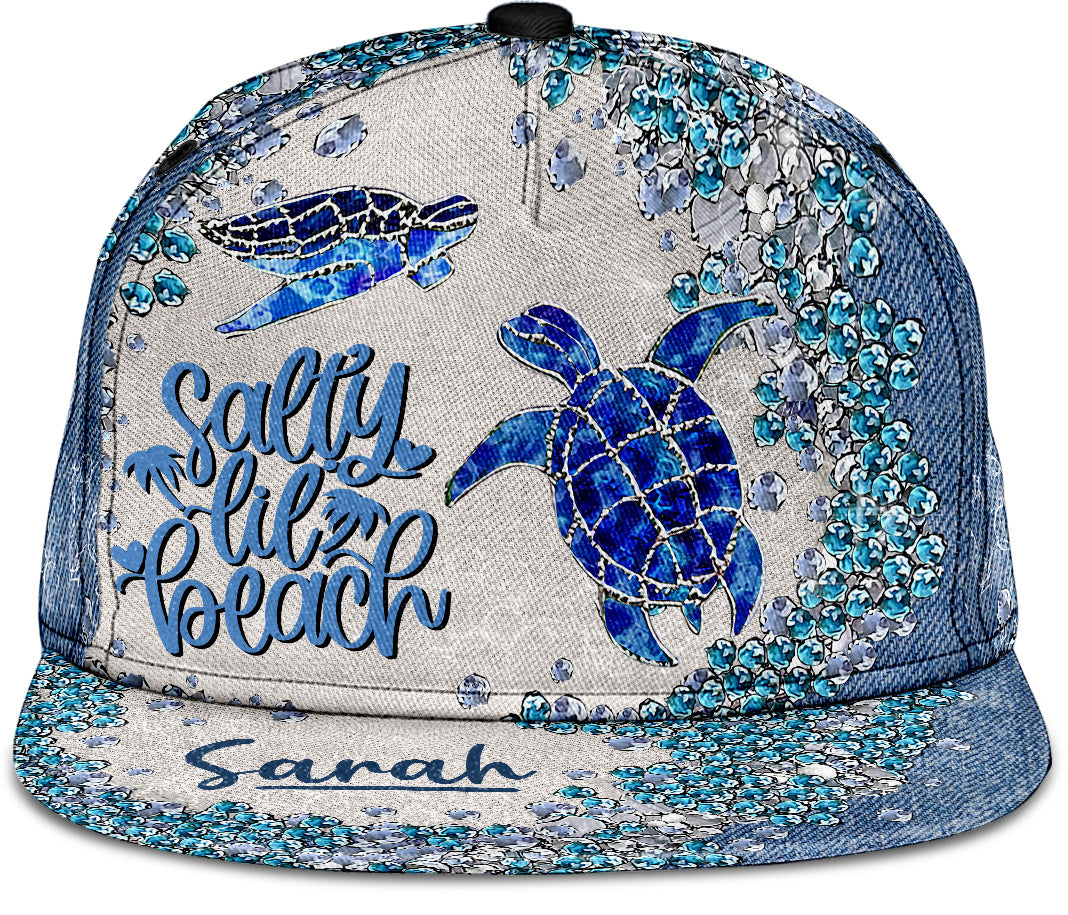 Turtle Bling – Personalisierte Schildkröten-Snapback-Kappe