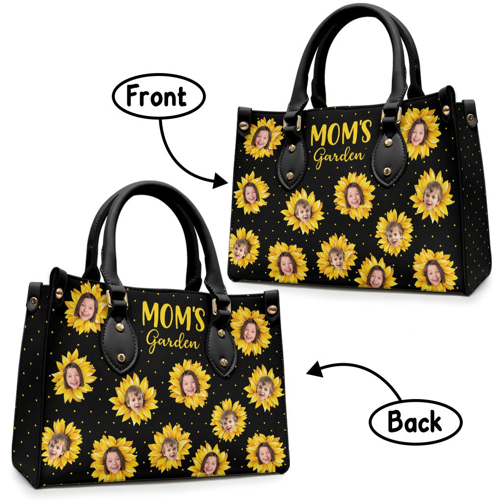 Omas Garten – Geschenk für Oma, Mama – Personalisierte Lederhandtasche
