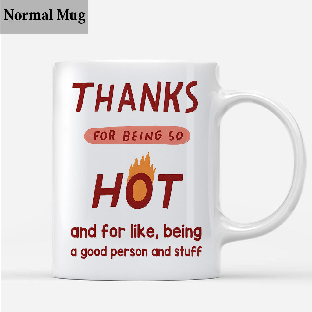 Danke, dass ihr so ​​heiß seid – personalisierte Tasse für Paare