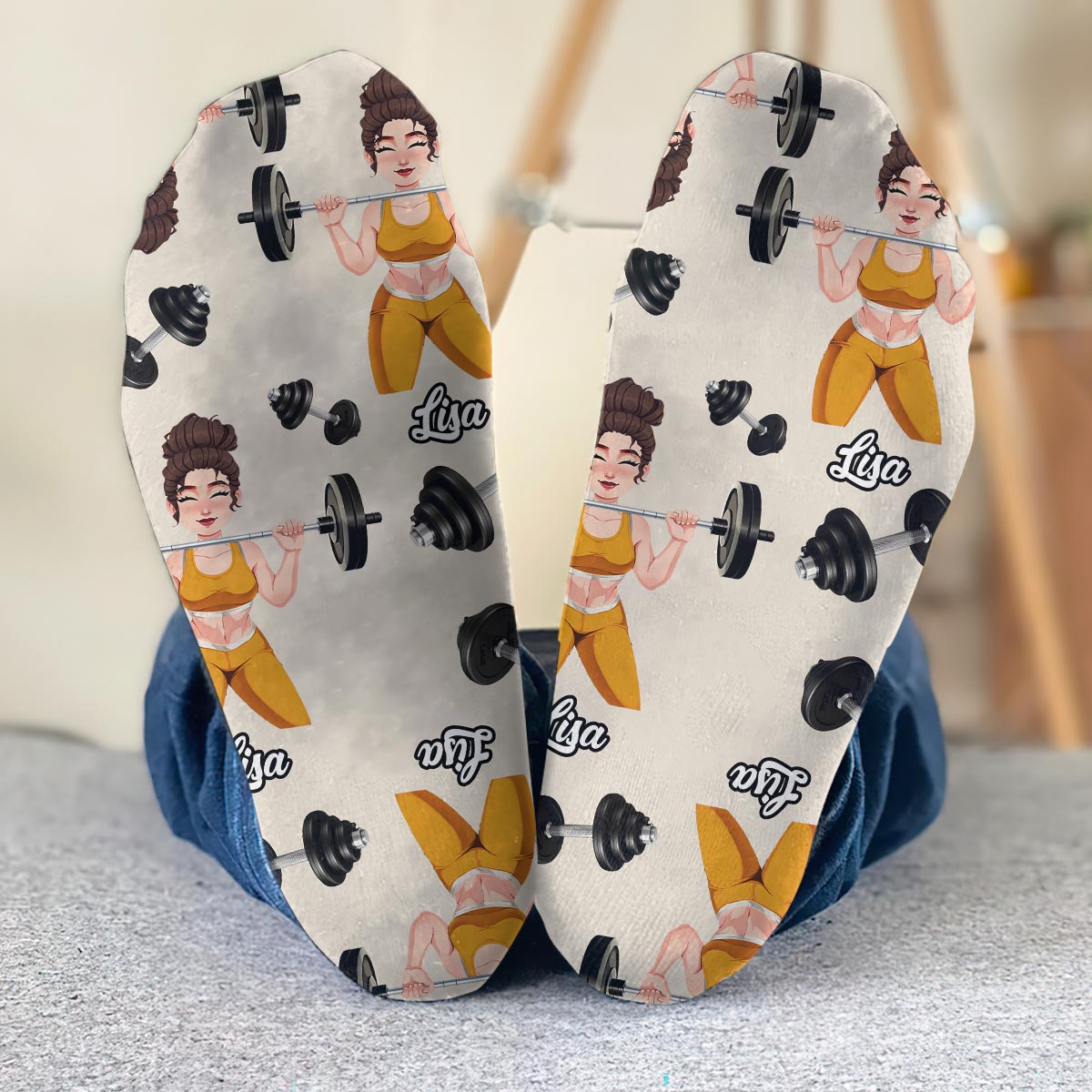 Tut mir leid, geht nicht, heute ist Beintag – personalisierte Fitness-Socken