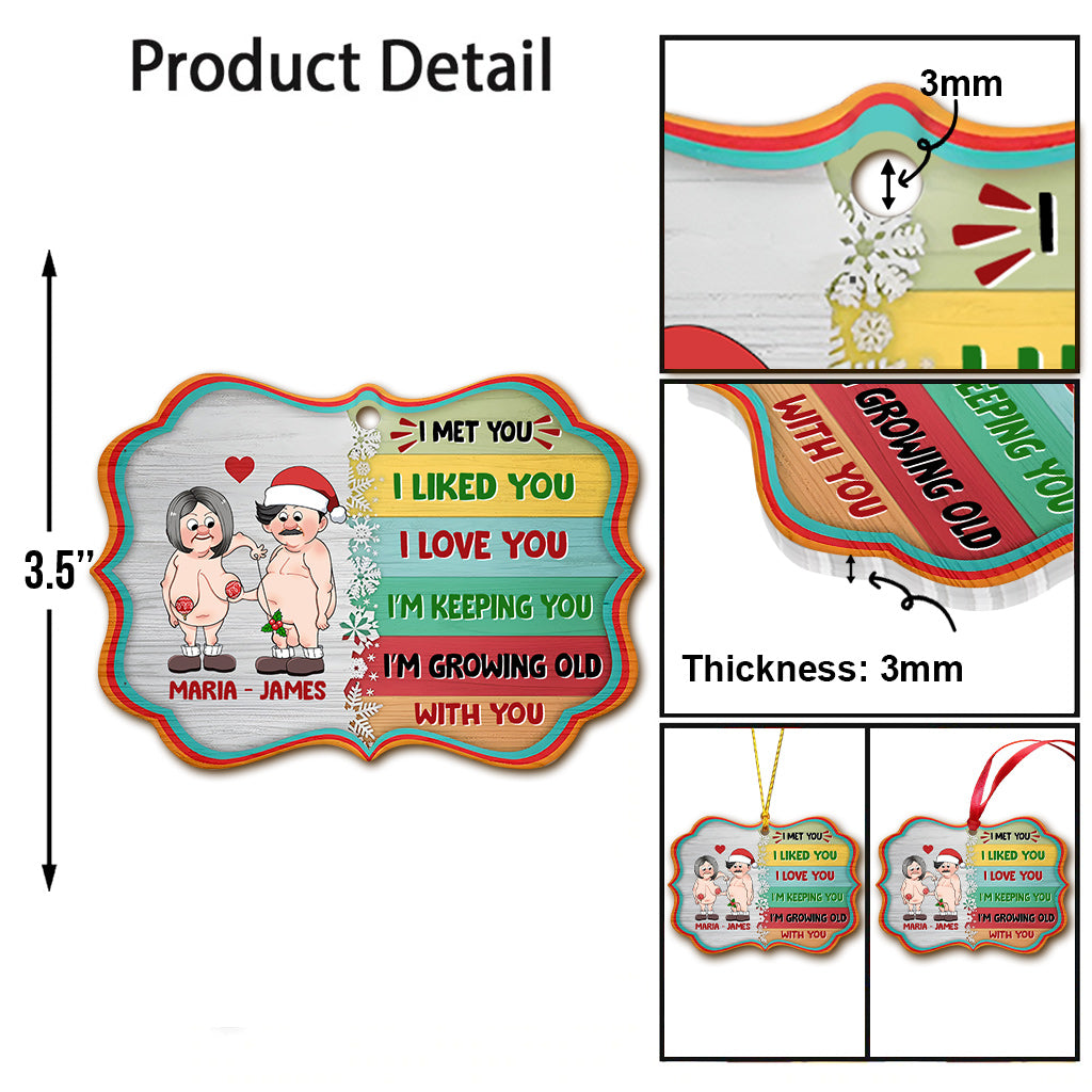 I’m Growing Old With You - gift for husband, wife, boyfriend, girlfriend - Personalized Ornament