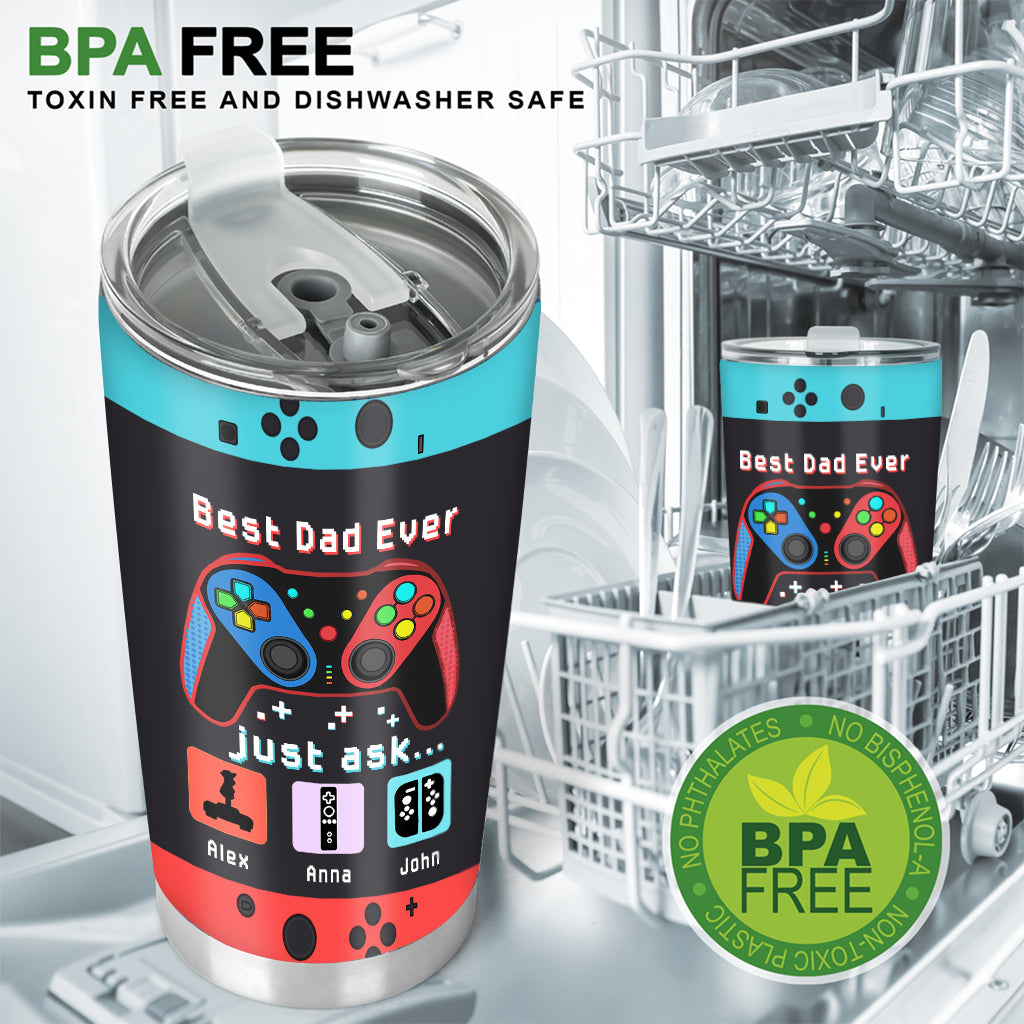 Gamer Dad Like A Regular Dad But Way Cooler - Video Game gift for dad, Gamer - Personalized Tumbler