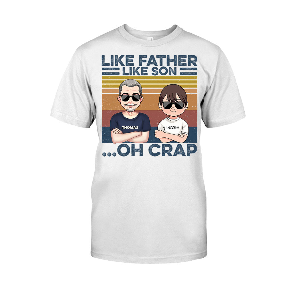 Wie der Vater, so der Sohn – Geschenk für Papa – Personalisiertes T-Shirt und Hoodie