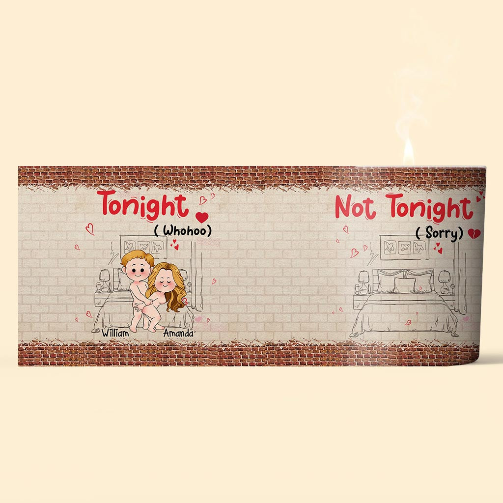 Heute Abend – Personalisierte Paarkerze mit Holzdeckel
