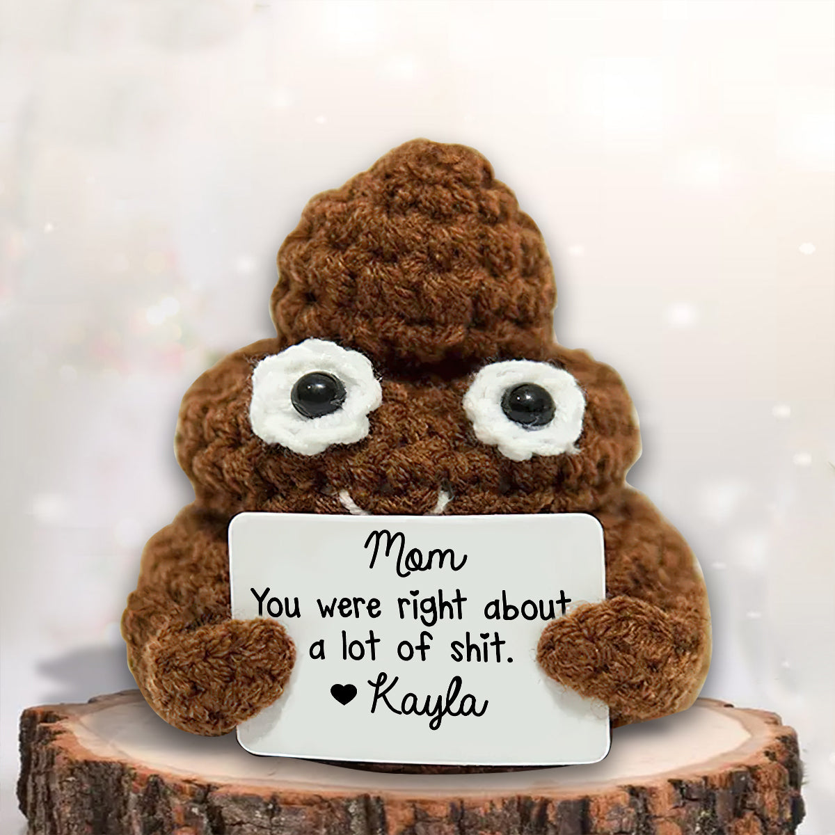 Mama, du hattest Recht – Personalisierte, handgestrickte Mutterfigur