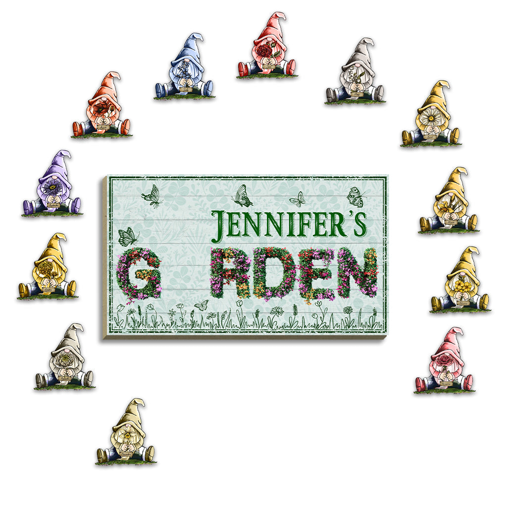 Willkommen in meinem Garten – Personalisiertes, austauschbares Gartenschild aus Holz