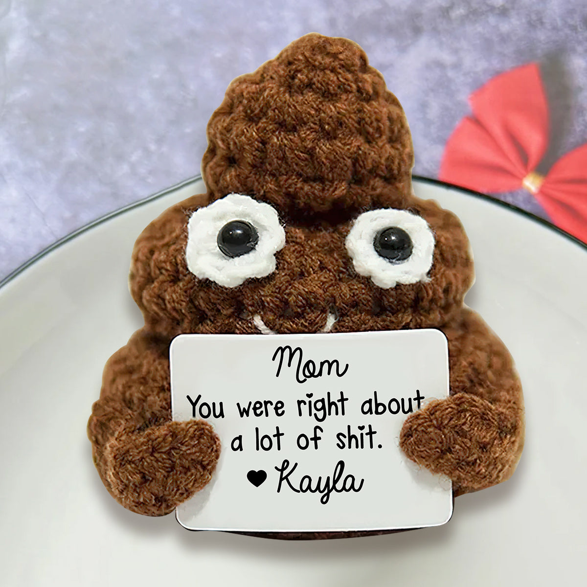 Mama, du hattest Recht – Personalisierte, handgestrickte Mutterfigur