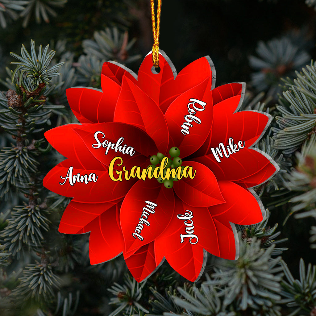 Weihnachtsstern für Oma / Mama / Familie – Personalisierter Weihnachtsschmuck