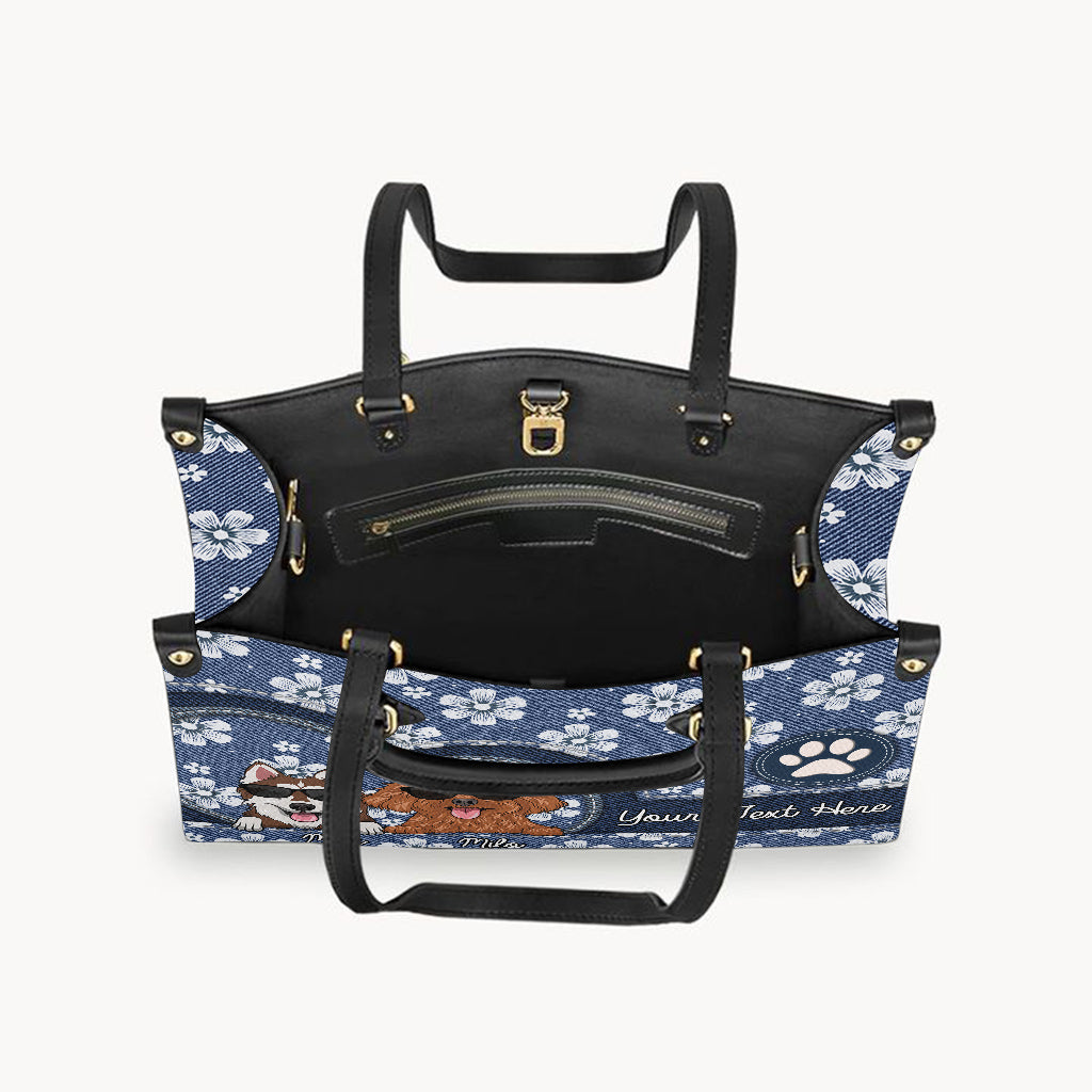 Die beste Hundemama/Katzenmama aller Zeiten – Geschenk für Hunde- und Katzenliebhaber – Personalisierte Lederhandtasche