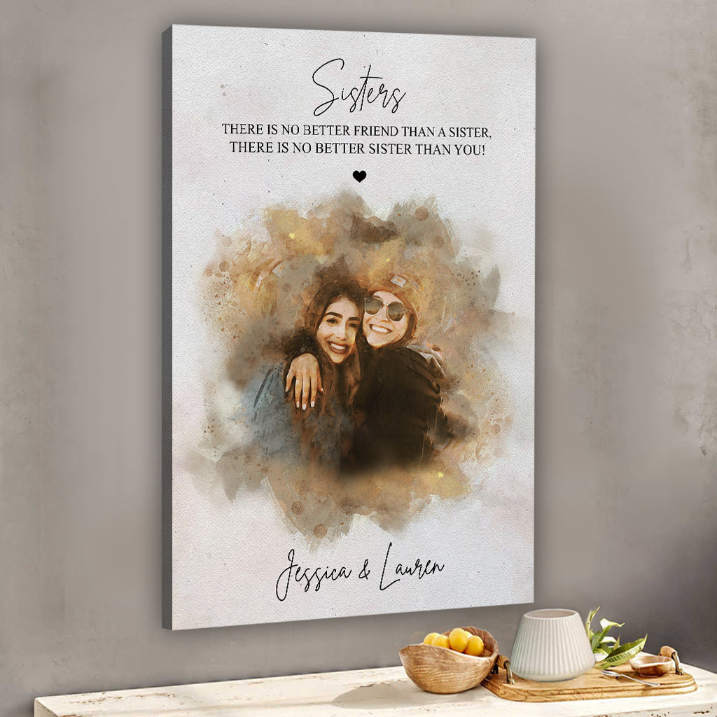 Kein besserer Freund – Personalisierte Leinwand und Poster für Geschwister