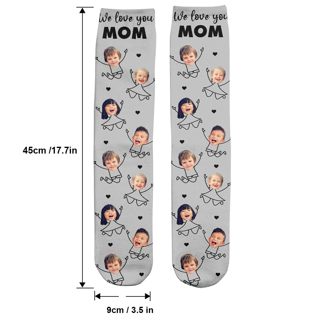 Ich liebe dich, Papa – Geschenk für Papa, Opa, Mama, Onkel, Tante, Oma – Personalisierte Socken