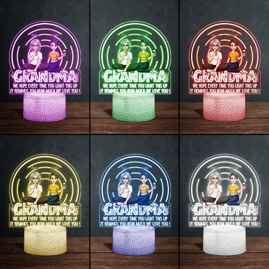 Wir hoffen, dass Sie jedes Mal Freude daran haben, wenn Sie die Lampe anzünden – Geschenk für Mama, Oma – Personalisierte, geformte Lampenfassung