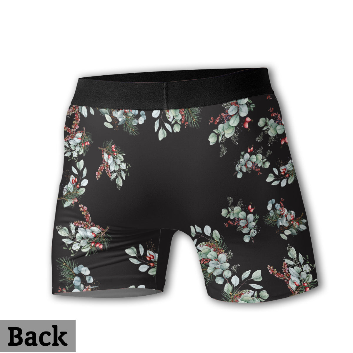 Set „Nicht nur der Weihnachtsmann kommt“ – Personalisierte Damen-Slips und Herren-Boxershorts für Paare