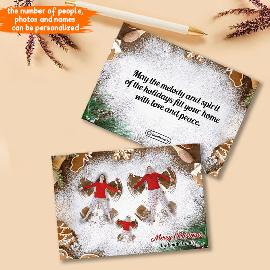 Frohe Weihnachten – Personalisierte Familiengrußkarte