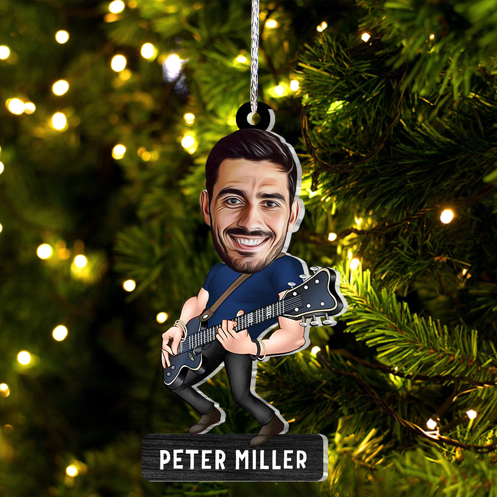 Witziger Gitarrist – Gitarrengeschenk für Ehemann, Freund, Vater, Sohn – Personalisierter Schmuck