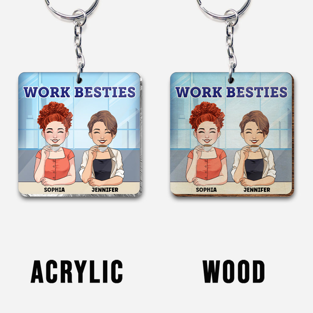 Work Bestie - Personalized Colleague Keychain