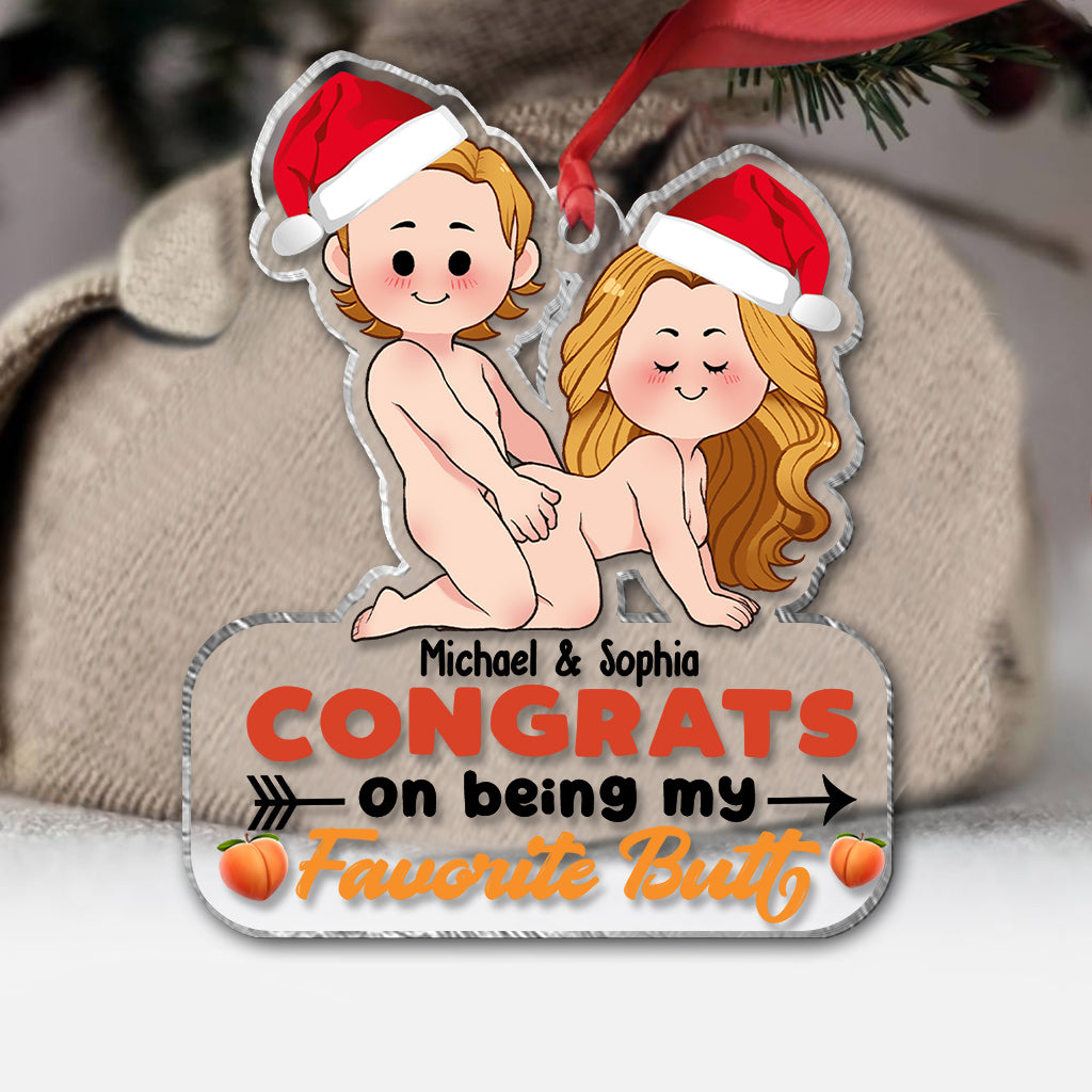 Glückwunsch, dass du mein Lieblings-Po bist – Geschenk für Freundin, Freund, Ehefrau, Ehemann – Personalisierter transparenter Anhänger