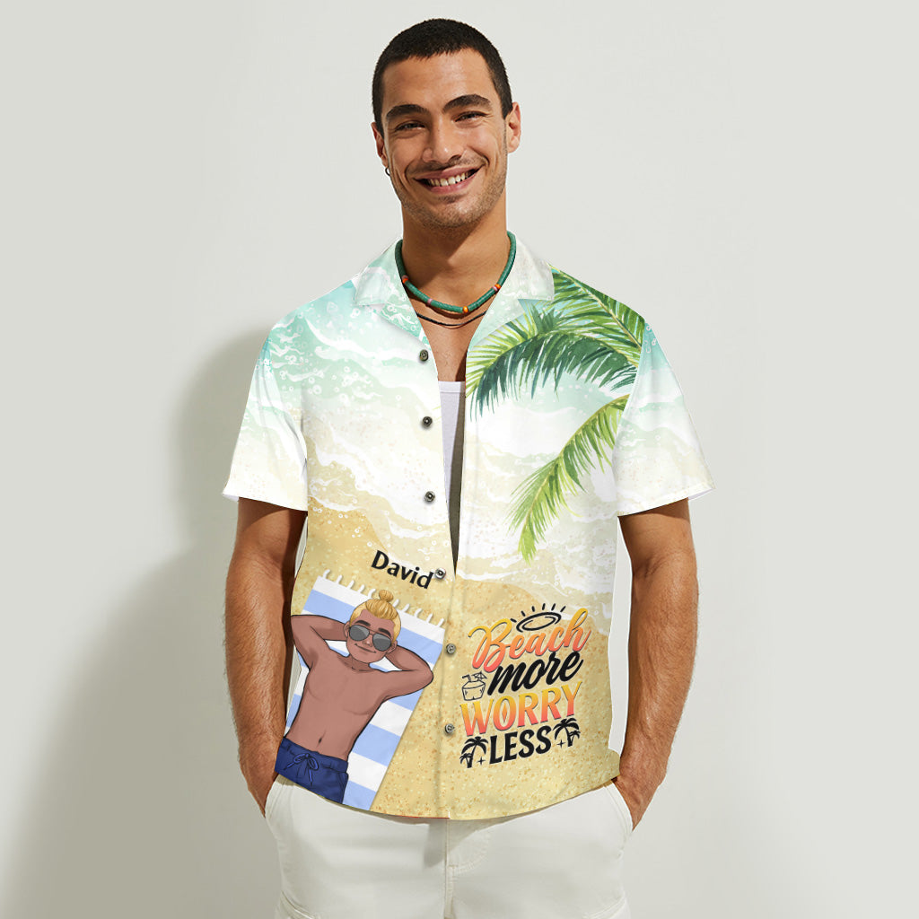 Der Strand ruft und ich muss gehen – Geschenk für Meeresliebhaber für Freunde, Schwester, Freundin, Ehefrau, Mutter, Bruder, Vater, Ehemann, Freund – Personalisiertes Hawaiihemd