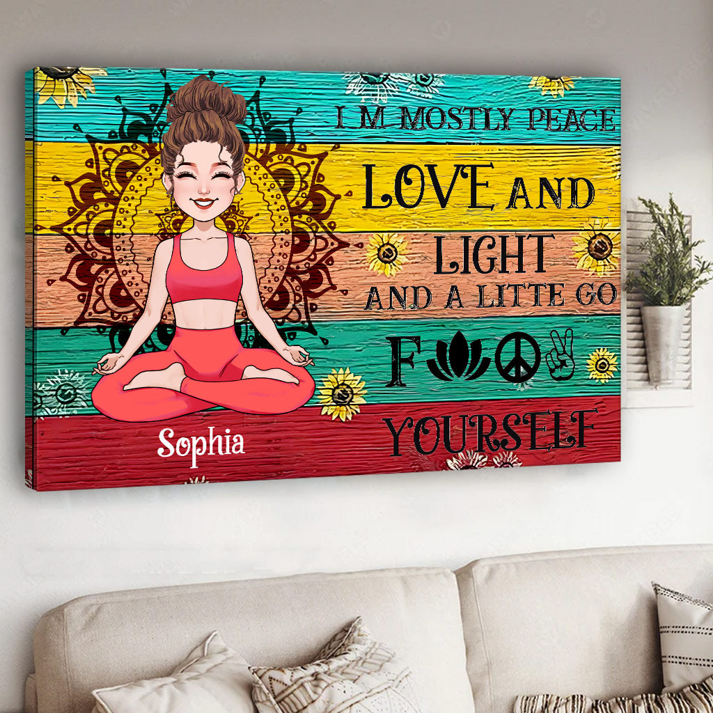 Ich bin – Personalisierte Yoga-Leinwand und Poster