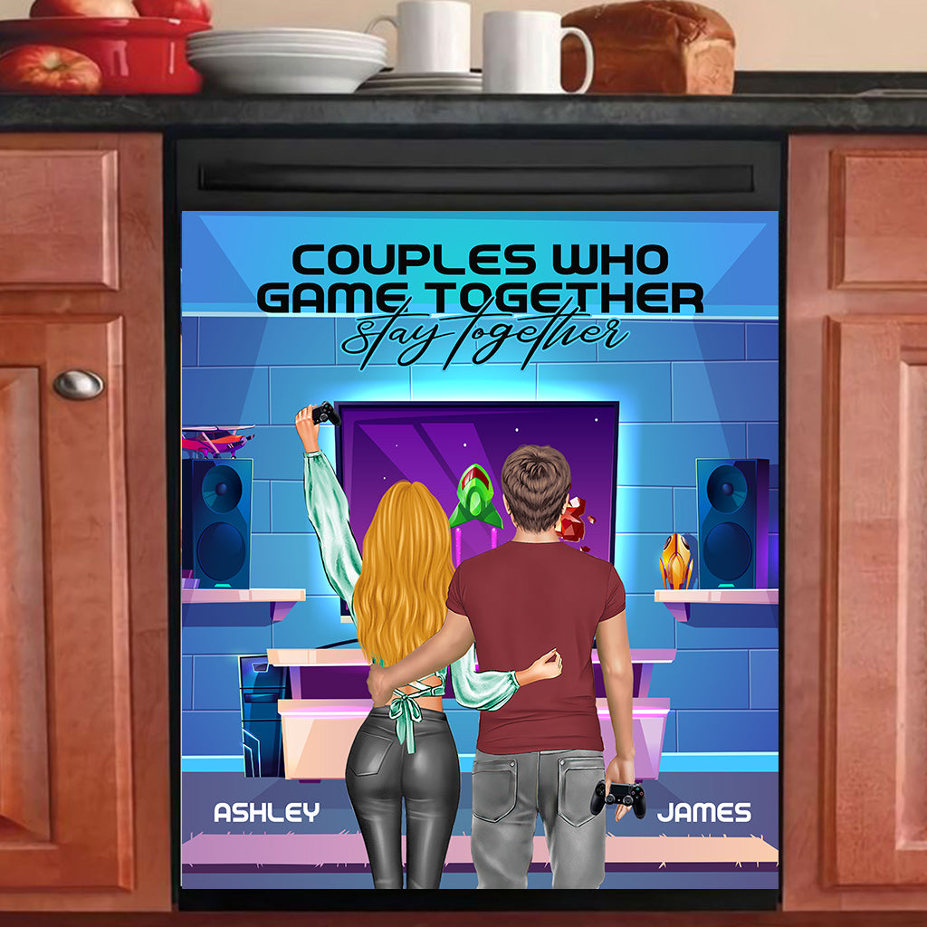 Ich werde immer dein Spieler Zwei sein – Videospielgeschenk für Freund, Ehemann, Ehefrau, Freundin – Personalisierter Geschirrspülerdeckel