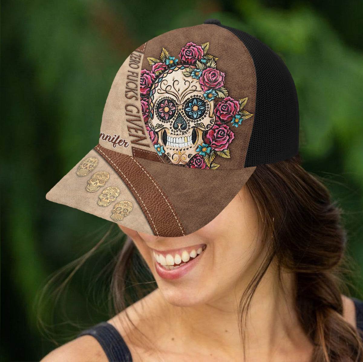 Zero F Given - Personalized Skull Trucker Hat