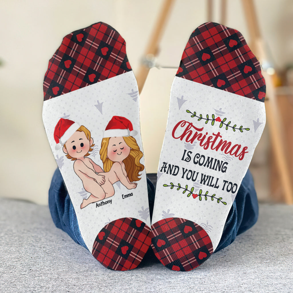 Weihnachten naht – personalisierte Socken für Paare