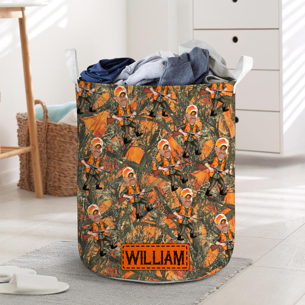 Photo Inserted Hunter - Personalized Hunting Storage Basket