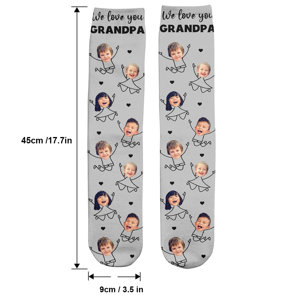 Ich liebe dich, Papa – Geschenk für Papa, Opa, Mama, Onkel, Tante, Oma – Personalisierte Socken