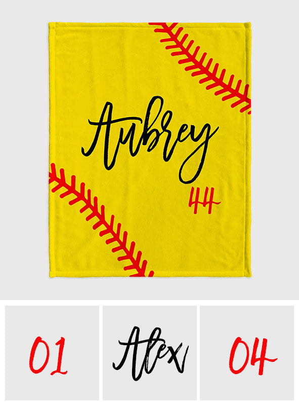 Softball Lovers - Personalized Softball Blanket