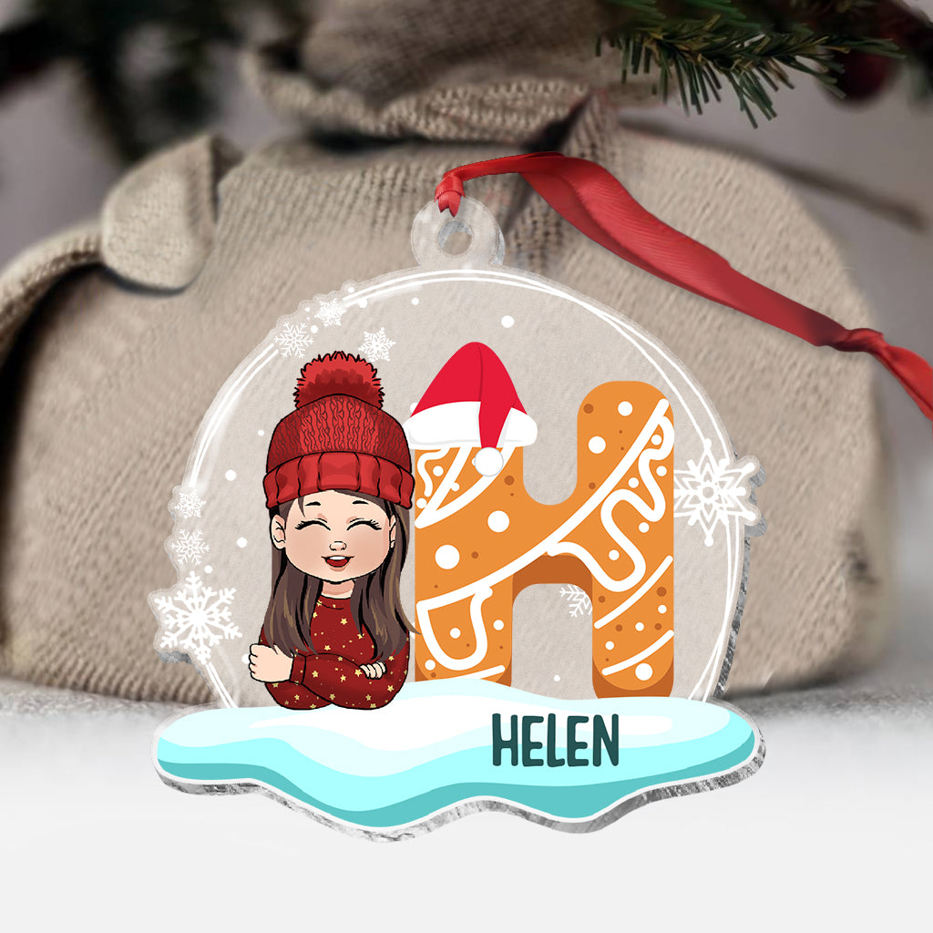 Weihnachtskind – Personalisierter transparenter Kinder-Weihnachtsschmuck