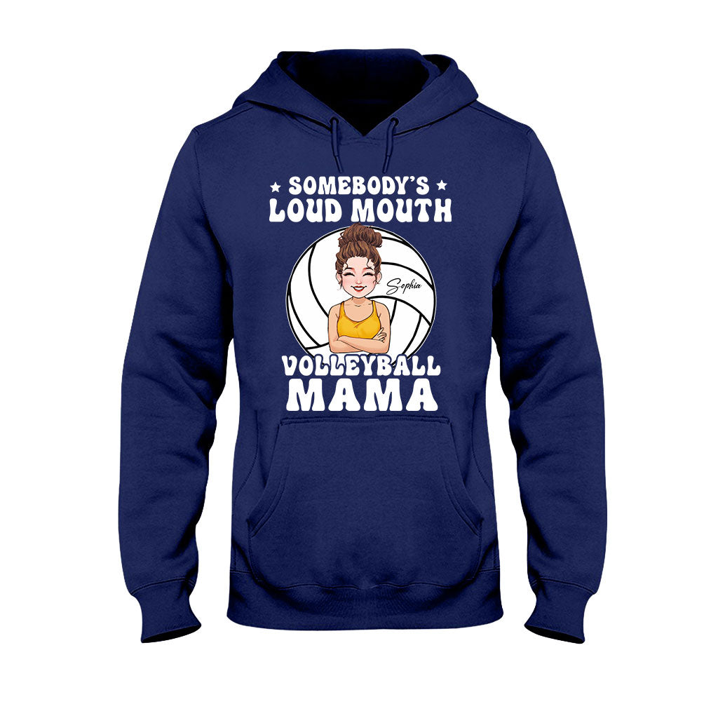 Lautstarke Volleyball-Mama – Personalisiertes Volleyball-T-Shirt und Hoodie