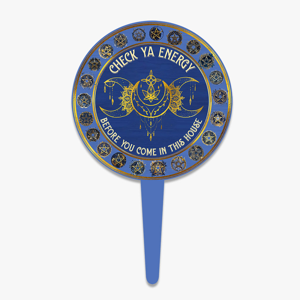 Überprüfe deine Energie – Hexen-Acryl-Gartenschild