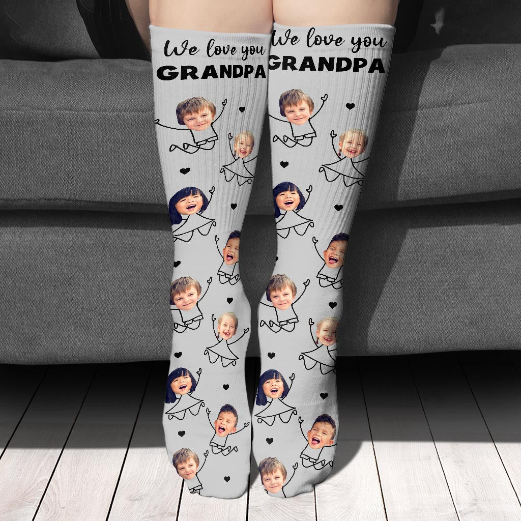 Ich liebe dich, Papa – Geschenk für Papa, Opa, Mama, Onkel, Tante, Oma – Personalisierte Socken