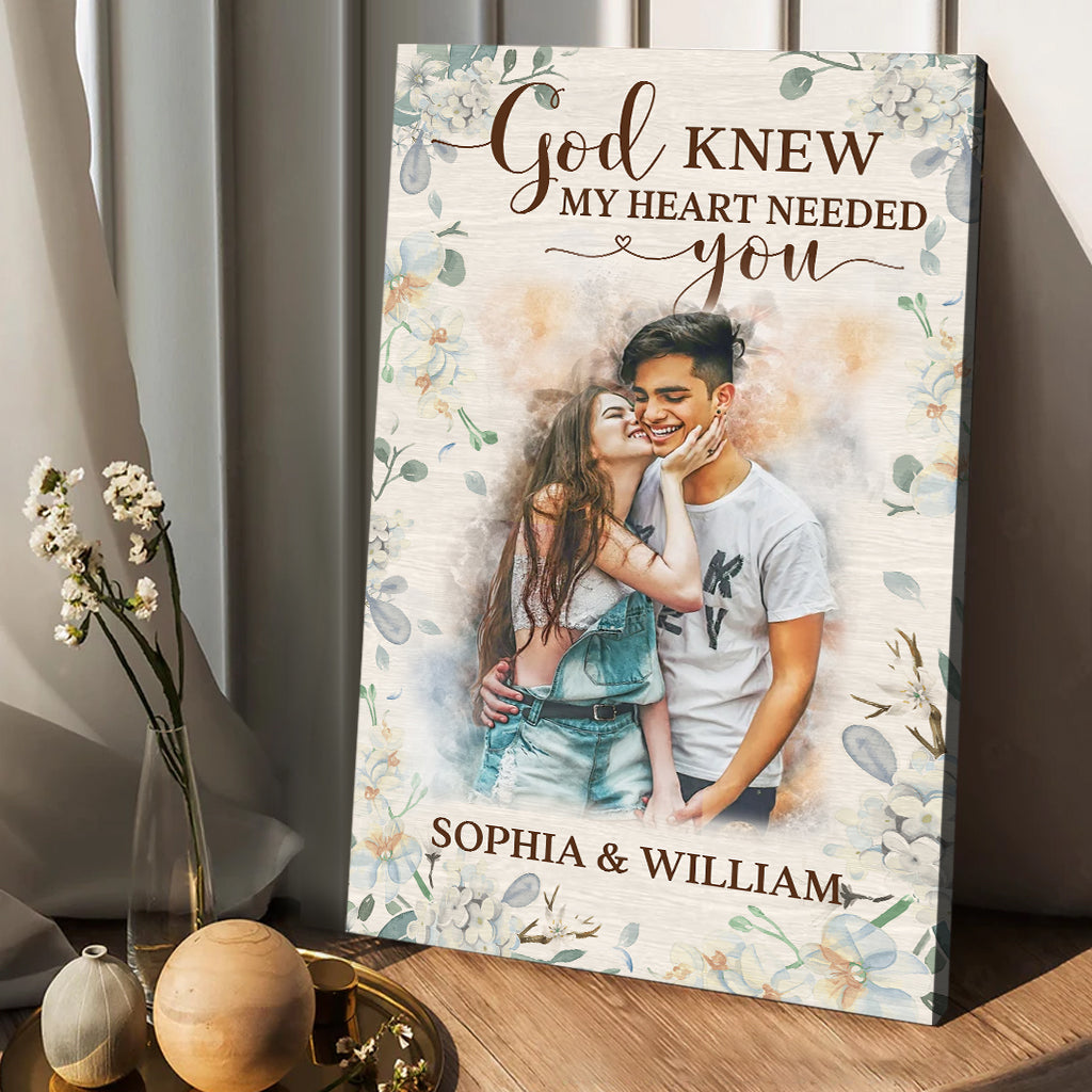 Aquarell-Paar – Personalisierte Leinwand und Poster für Paare