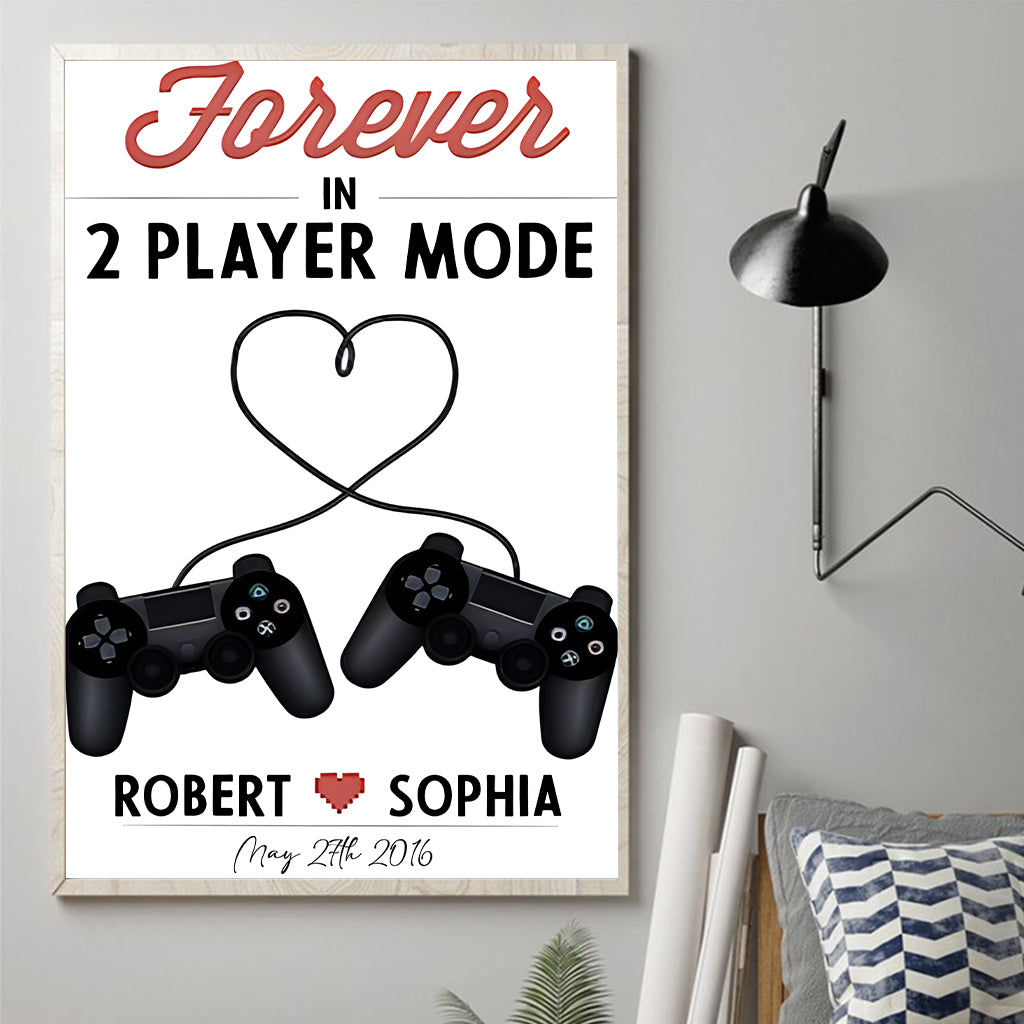 2-Spieler-Modus – Personalisierte Videospiel-Leinwand und Poster
