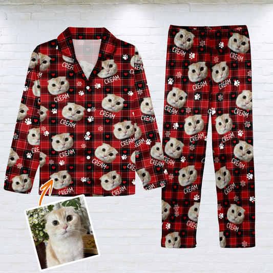 Personalisierte Haustierdecke mit Foto – Geschenk für Katzenliebhaber, Hundeliebhaber, Katzenfreunde – Personalisierter Pyjama mit Knopfleiste