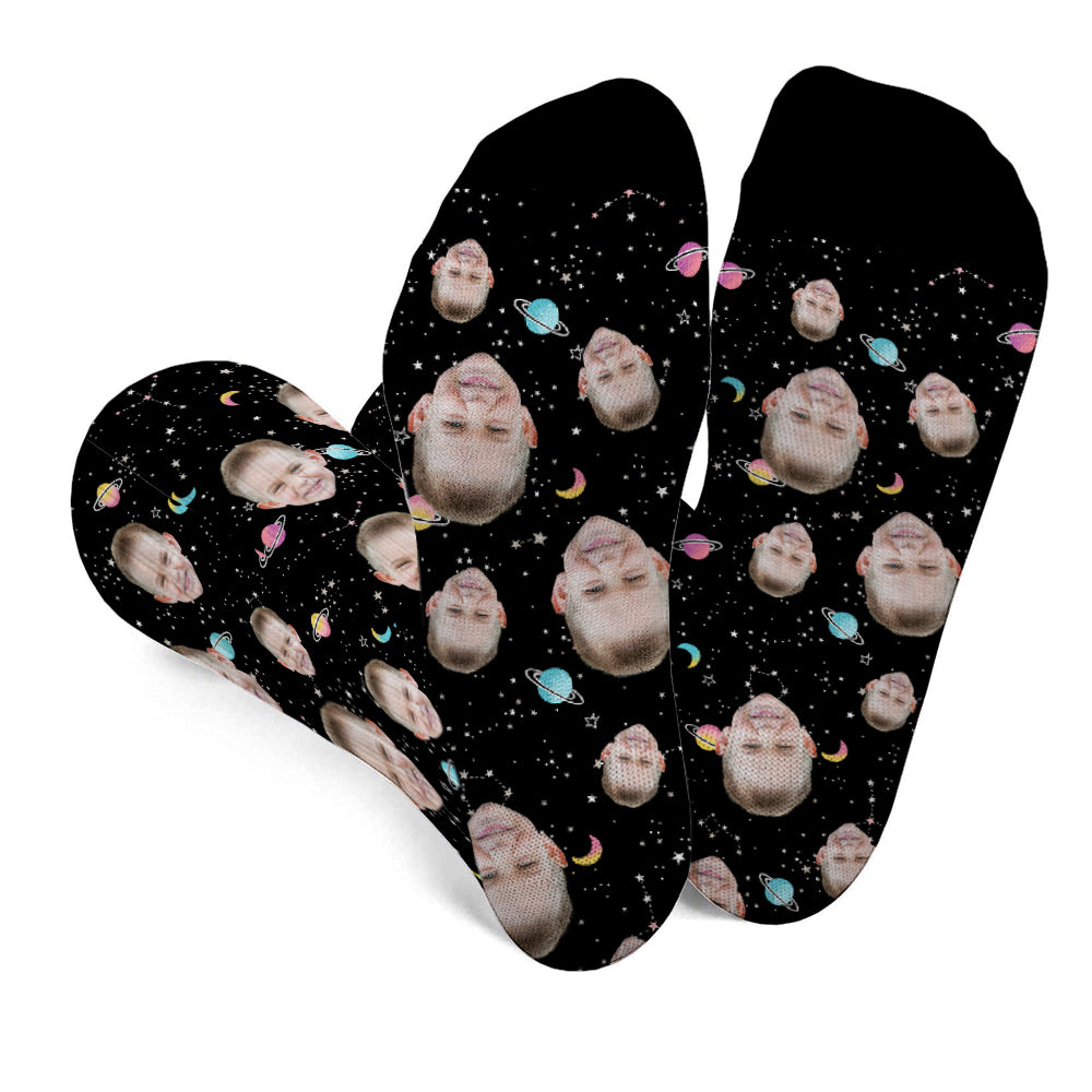 Custom Face Galaxy - Personalized Kid Socks